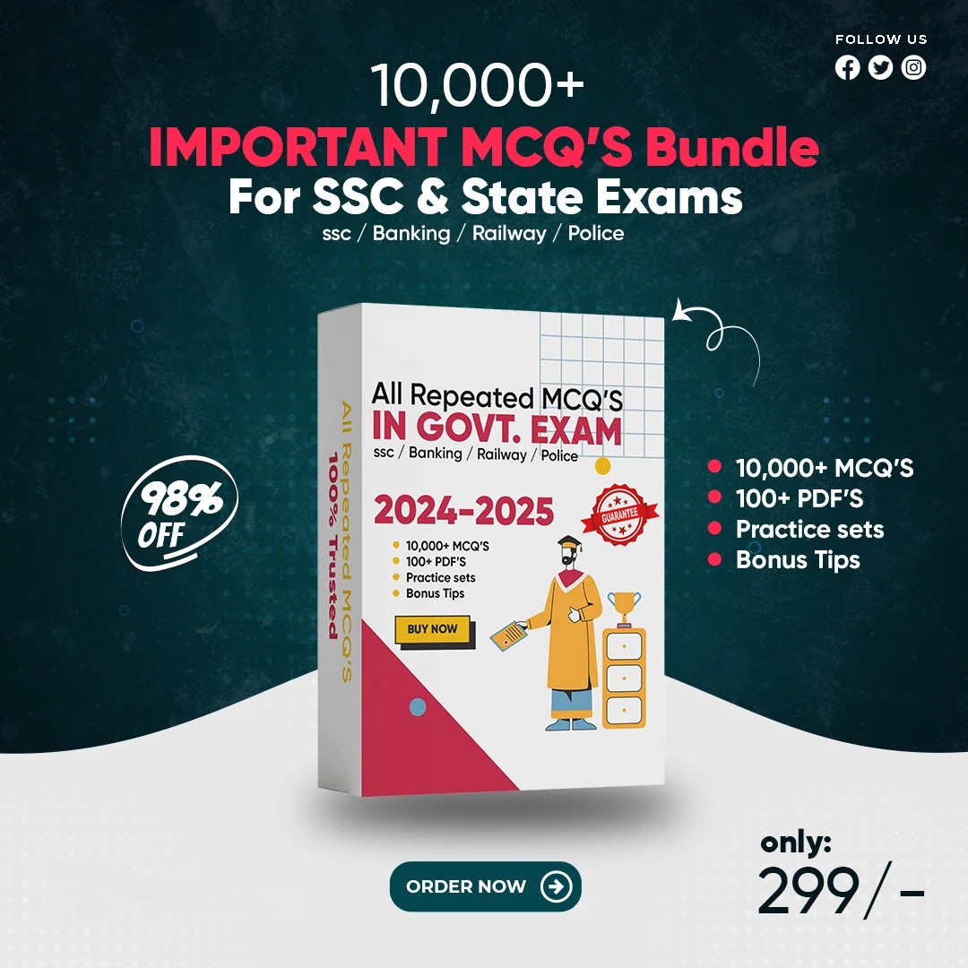 10,000+ IMP Exam MCQ’s Bundle for SSC & State Exams